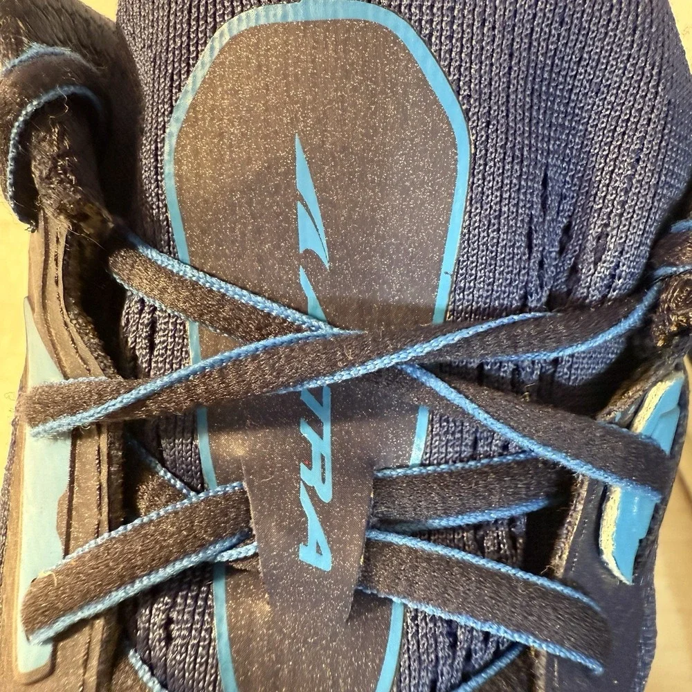 Altra Paradigm 6 Mens 12 Running Shoes Blue White ALOA5471424‎ Fast Shipping